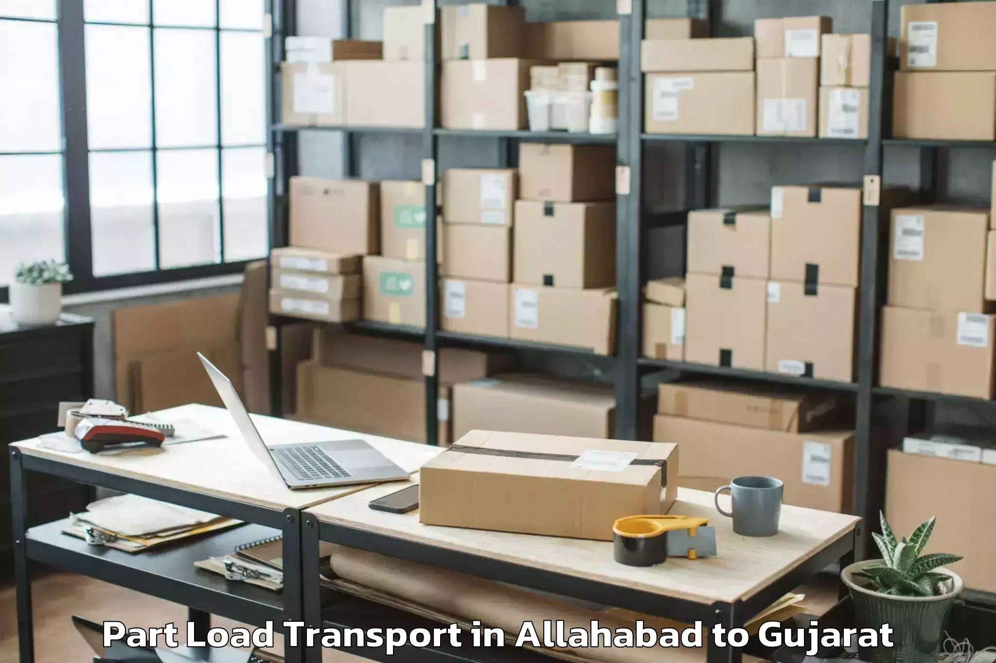 Trusted Allahabad to Utran Part Load Transport